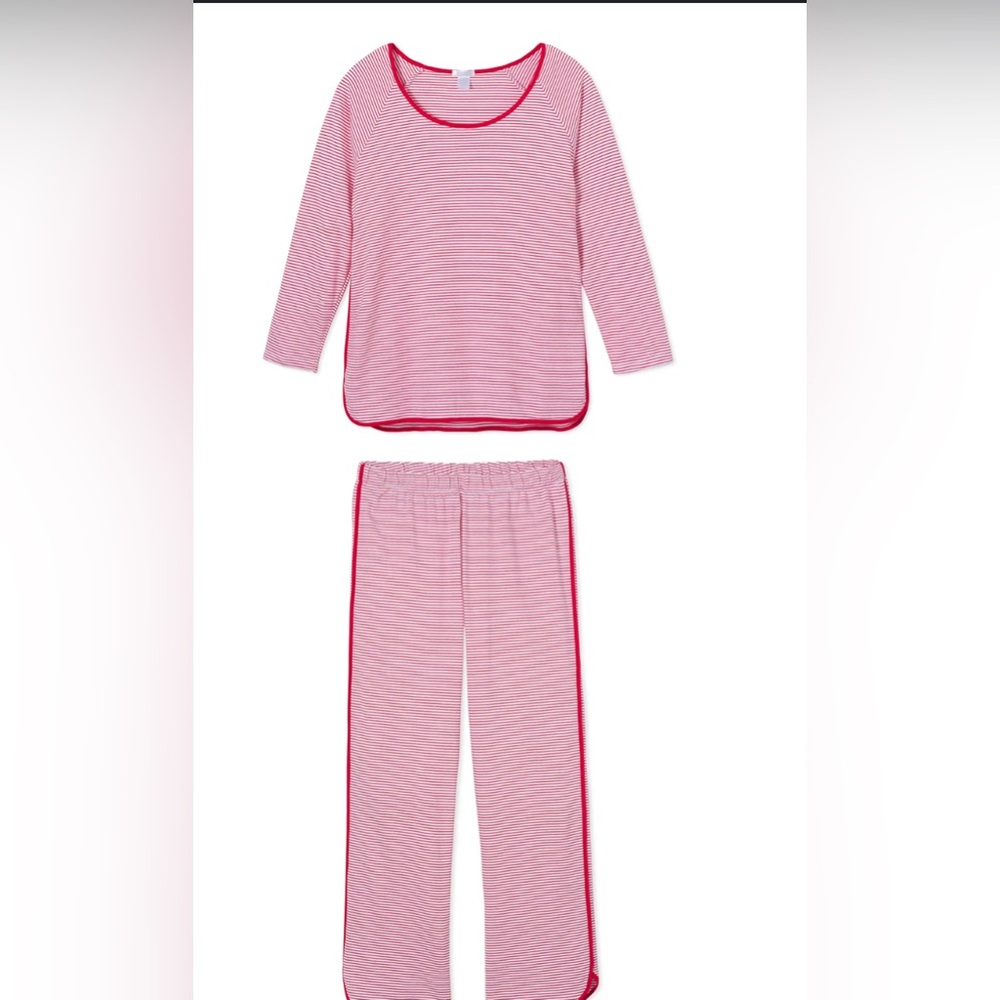 Lake pajamas red stripe size small